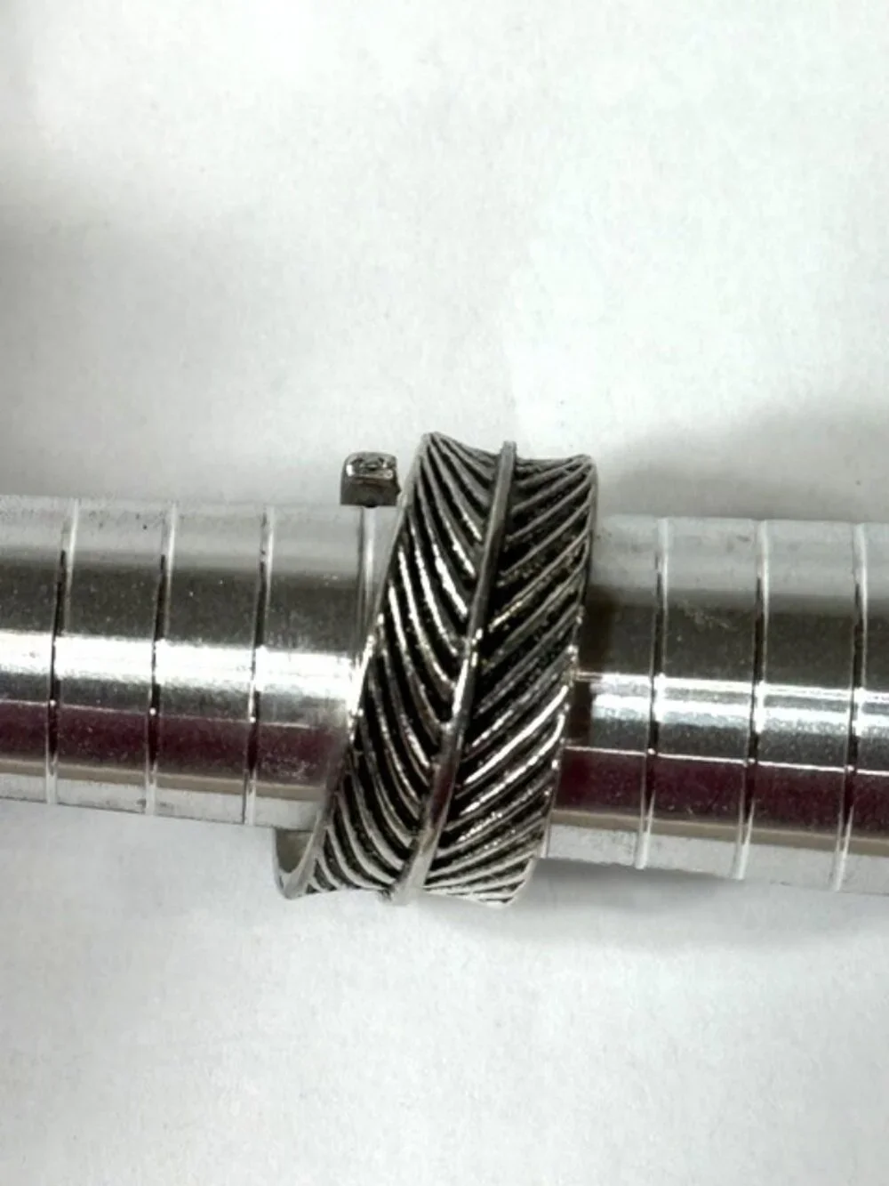 Silver and turquoise Southwest ring.